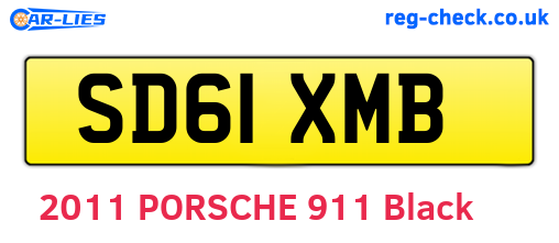 SD61XMB are the vehicle registration plates.