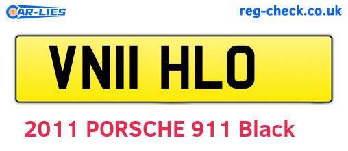 VN11HLO are the vehicle registration plates.