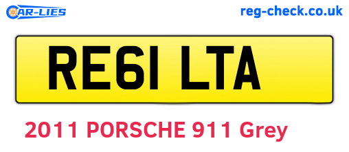 RE61LTA are the vehicle registration plates.