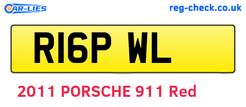 R16PWL are the vehicle registration plates.
