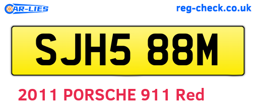 SJH588M are the vehicle registration plates.