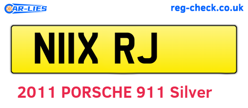N11XRJ are the vehicle registration plates.