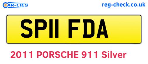 SP11FDA are the vehicle registration plates.