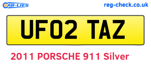 UF02TAZ are the vehicle registration plates.