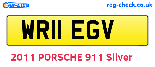 WR11EGV are the vehicle registration plates.