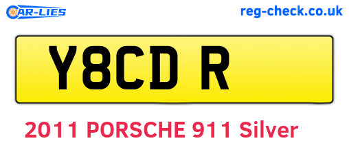 Y8CDR are the vehicle registration plates.