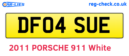 DF04SUE are the vehicle registration plates.