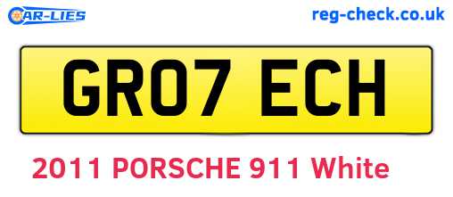 GR07ECH are the vehicle registration plates.