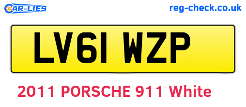 LV61WZP are the vehicle registration plates.
