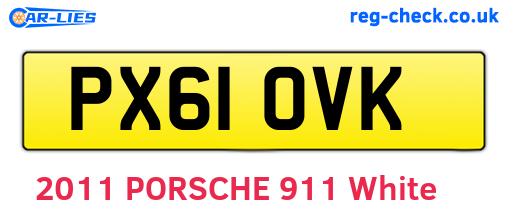 PX61OVK are the vehicle registration plates.