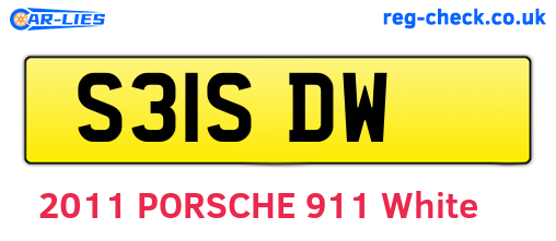 S31SDW are the vehicle registration plates.