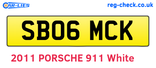 SB06MCK are the vehicle registration plates.