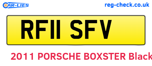 RF11SFV are the vehicle registration plates.