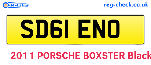 SD61ENO are the vehicle registration plates.