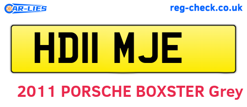 HD11MJE are the vehicle registration plates.
