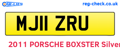 MJ11ZRU are the vehicle registration plates.