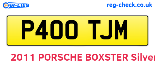 P400TJM are the vehicle registration plates.