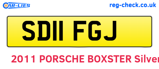 SD11FGJ are the vehicle registration plates.