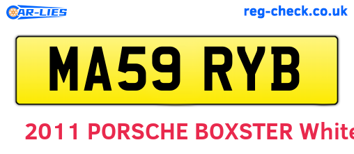 MA59RYB are the vehicle registration plates.