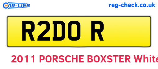R2DOR are the vehicle registration plates.