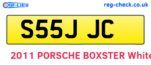 S55JJC are the vehicle registration plates.