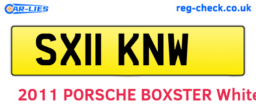 SX11KNW are the vehicle registration plates.