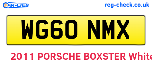 WG60NMX are the vehicle registration plates.
