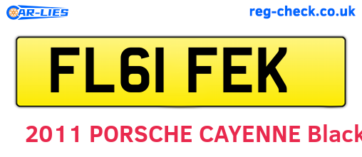 FL61FEK are the vehicle registration plates.