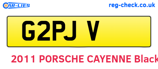G2PJV are the vehicle registration plates.