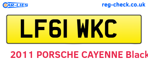 LF61WKC are the vehicle registration plates.