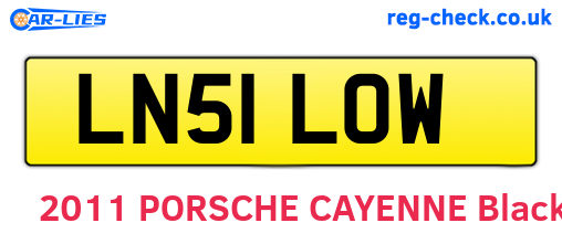 LN51LOW are the vehicle registration plates.