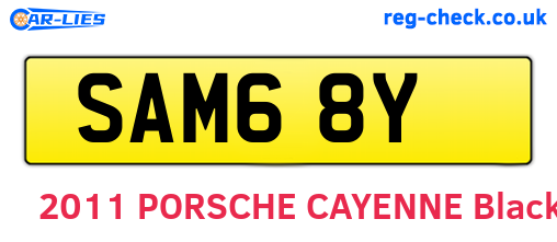 SAM68Y are the vehicle registration plates.