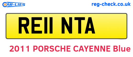RE11NTA are the vehicle registration plates.