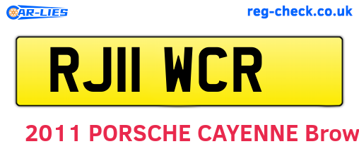 RJ11WCR are the vehicle registration plates.