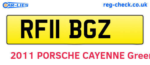 RF11BGZ are the vehicle registration plates.