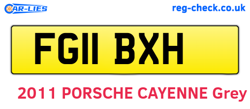 FG11BXH are the vehicle registration plates.