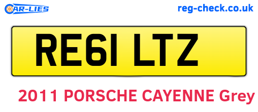 RE61LTZ are the vehicle registration plates.