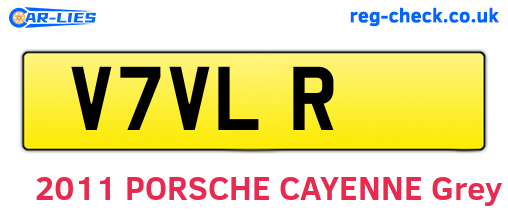 V7VLR are the vehicle registration plates.