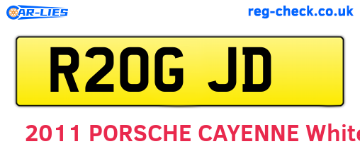 R20GJD are the vehicle registration plates.