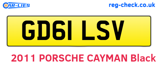 GD61LSV are the vehicle registration plates.