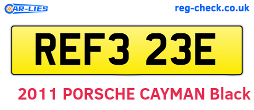 REF323E are the vehicle registration plates.
