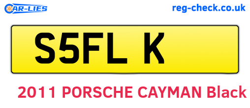 S5FLK are the vehicle registration plates.