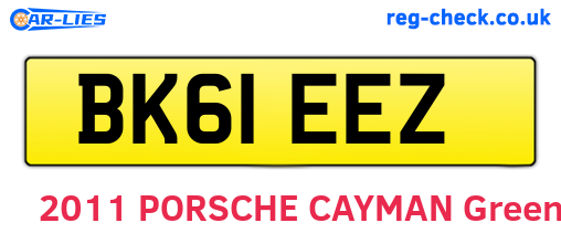 BK61EEZ are the vehicle registration plates.