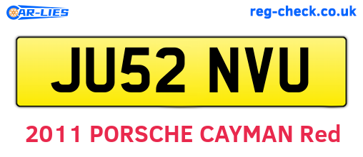JU52NVU are the vehicle registration plates.
