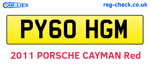 PY60HGM are the vehicle registration plates.