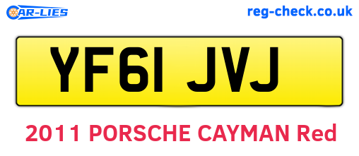 YF61JVJ are the vehicle registration plates.
