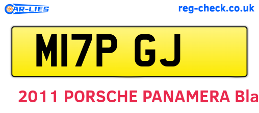 M17PGJ are the vehicle registration plates.