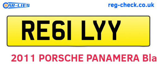 RE61LYY are the vehicle registration plates.