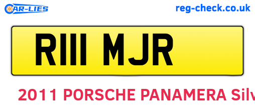 R111MJR are the vehicle registration plates.