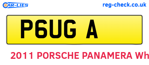 P6UGA are the vehicle registration plates.